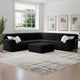 Large Corner Sofa Slipcover, Comfort Collection – Black, interior view 1 | Black