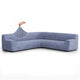 Large Corner Sofa Slipcover, Comfort Collection – Blue, front view | Blue
