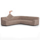 Large Corner Sofa Slipcover, Comfort Collection – Soft Taupe, front view | Soft Taupe