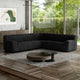 Large Corner Sofa Slipcover, Embrace Collection – Black, interior view 1 | Black