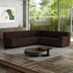 Large Corner Sofa Slipcover, Embrace Collection – Dark Brown, interior view 1 | Dark Brown