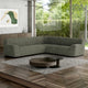 Large Corner Sofa Slipcover, Embrace Collection – Moss Green, interior view 1 | Moss Green