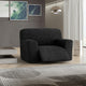 Large Reclining Armchair Slipcover, Comfort Collection – Black, interior view 1 | Black