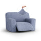 Large Reclining Armchair Slipcover, Comfort Collection – Blue, front view | Blue