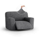 Large Reclining Armchair Slipcover, Comfort Collection – Dark Grey, front view | Dark Grey