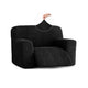 Large Reclining Armchair Slipcover, Embrace Collection – Black, front view | Black