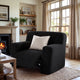 Large Reclining Armchair Slipcover, Embrace Collection – Black, interior view 2 | Black