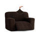 Large Reclining Armchair Slipcover, Embrace Collection – Dark Brown, front view | Dark Brown
