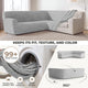 Corner Sofa Slipcover, Comfort Collection – Light Grey, detail view | Light Grey