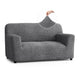Loveseat 2 Seater Slipcover, Comfort Collection – Dark Grey, front view | Dark Grey