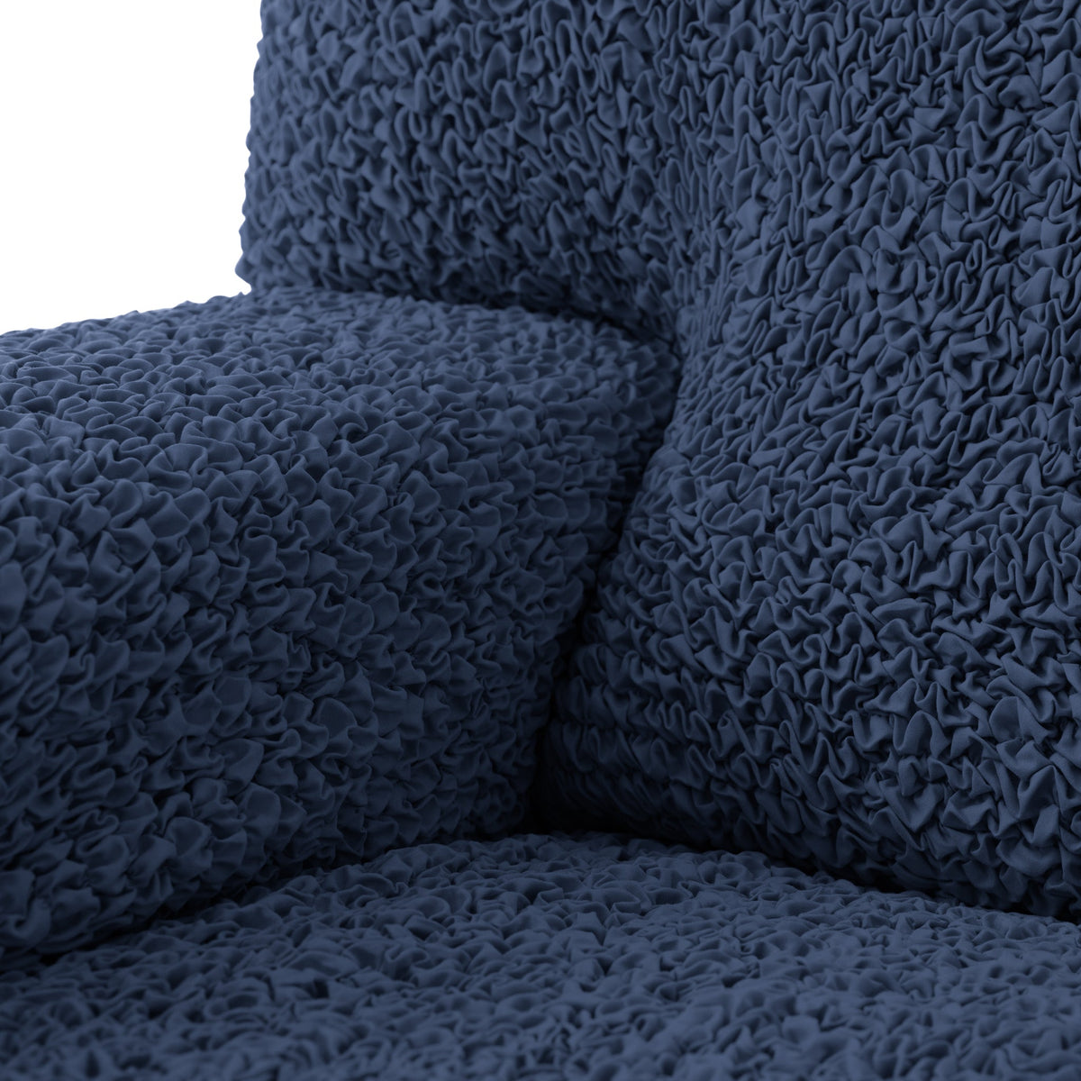 Loveseat 2 Seater Slipcover, Comfort Collection – Navy Blue, detail view | Navy Blue