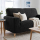 Loveseat 2 Seater Slipcover, Embrace Collection – Black, interior view 1 | Black