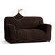 Loveseat 2 Seater Slipcover, Embrace Collection – Dark Brown, front view | Dark Brown