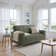 Loveseat 2 Seater Slipcover, Embrace Collection – Moss Green, interior view 2 | Moss Green