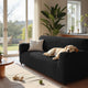 Loveseat 2 Seater Slipcover, Embrace Collection – Black, lifestyle view | Black