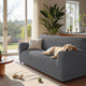 Loveseat 2 Seater Slipcover, Embrace Collection – Dark Grey, lifestyle view | Dark Grey