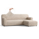 L-Shaped Sofa Slipcover (Right Chaise), Comfort Collection – Macadamia, front view | Macadamia