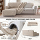 L-Shaped Sofa Slipcover (Left Chaise), Comfort Collection – Macadamia, color swatch | Macadamia