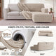 L-Shaped Sofa Slipcover (Right Chaise), Comfort Collection – Macadamia, color swatch | Macadamia