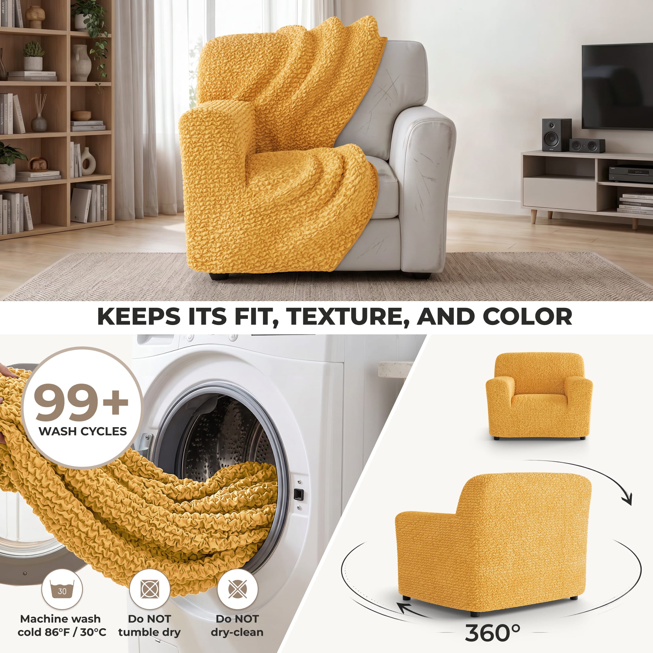 Armchair Slipcover, Comfort Collection – Mango, color swatch | Mango