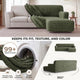 L-Shaped Sofa Slipcover (Right Chaise), Comfort Collection – Moss Green, color swatch | Moss Green
