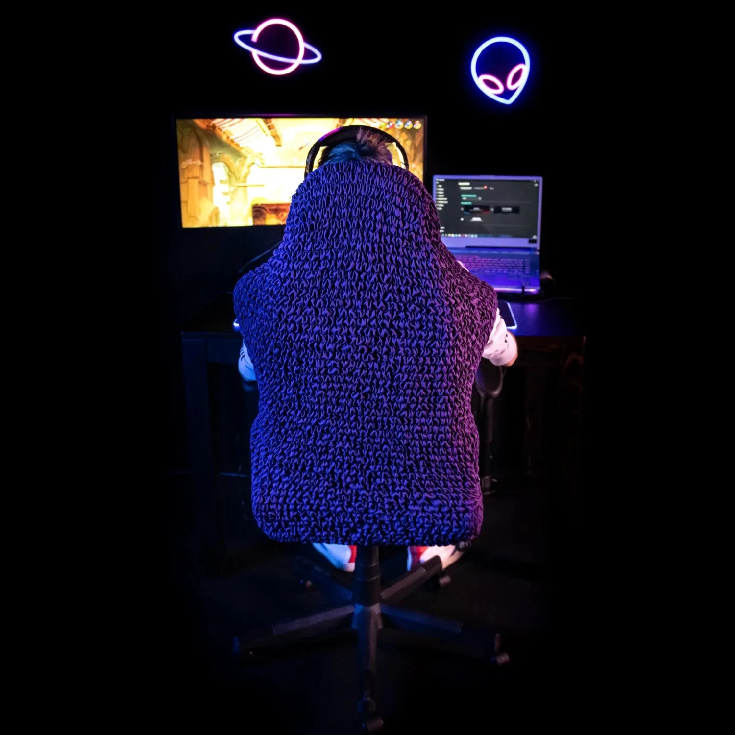 Gaming Chair Slipcover, Comfort Collection – Macadamia, product view | Macadamia
