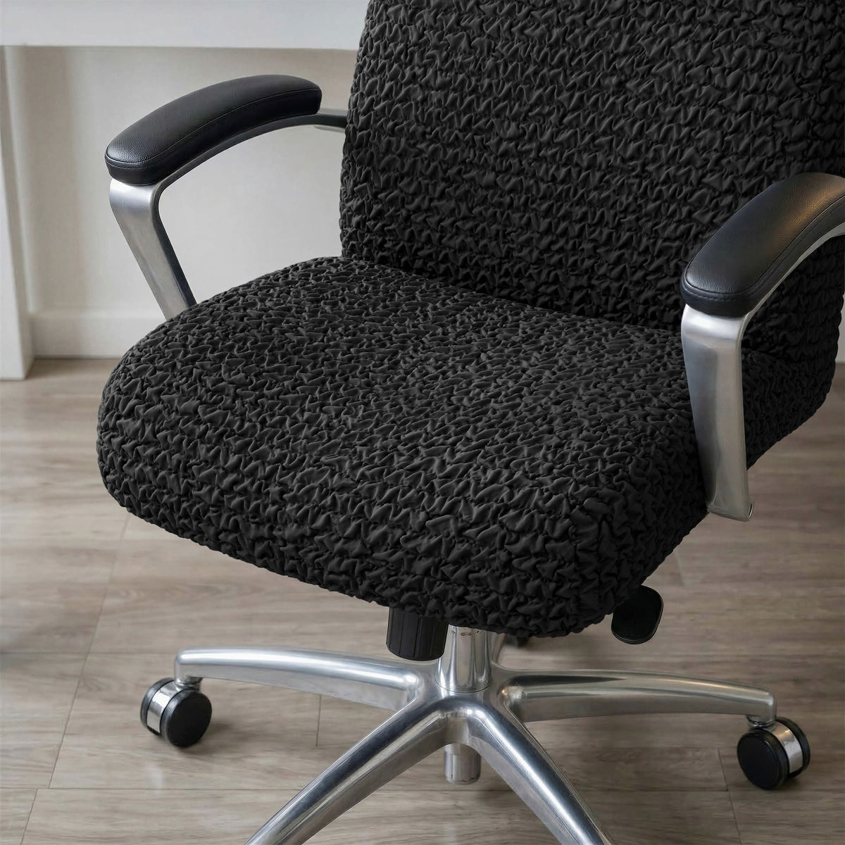 Office Chair Slipcover, Comfort Collection – Black, interior view 4 | Black