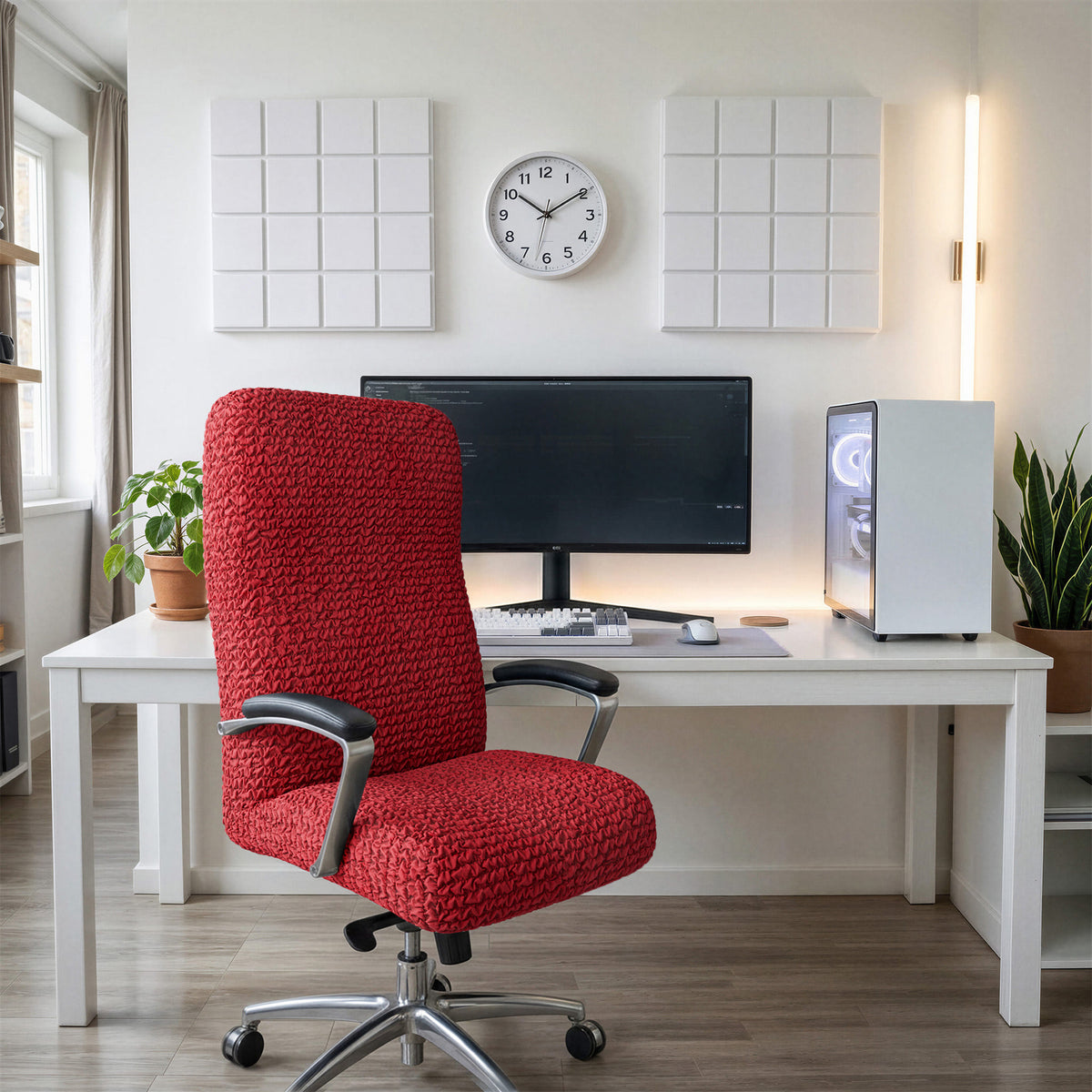 Office Chair Slipcover, Comfort Collection – Cherry, interior view 1 | Cherry