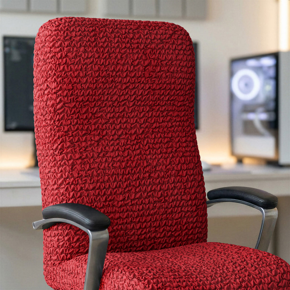 Office Chair Slipcover, Comfort Collection – Cherry, interior view 2 | Cherry