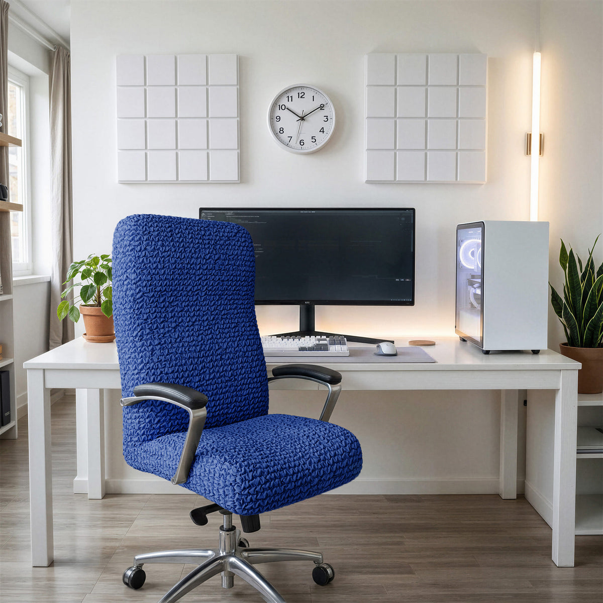 Office Chair Slipcover, Comfort Collection – Cobalt Blue, interior view 1 | Cobalt Blue