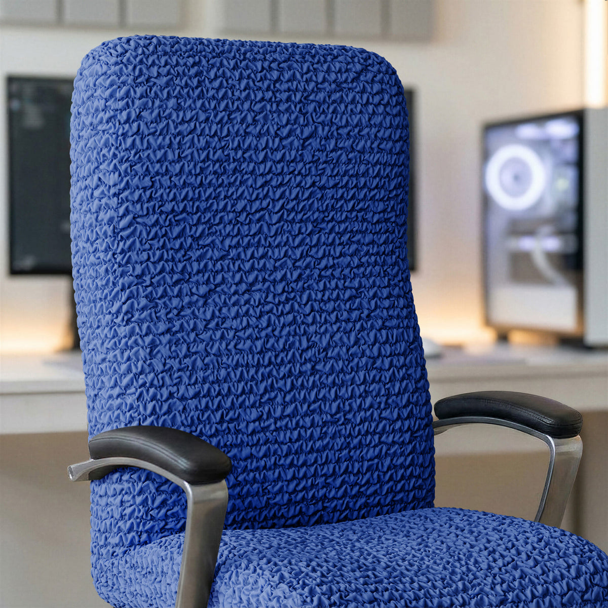 Office Chair Slipcover, Comfort Collection – Cobalt Blue, interior view 2 | Cobalt Blue