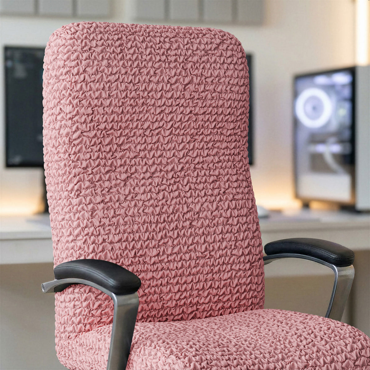 Office Chair Slipcover, Comfort Collection – Coral Pink, interior view 2 | Coral Pink