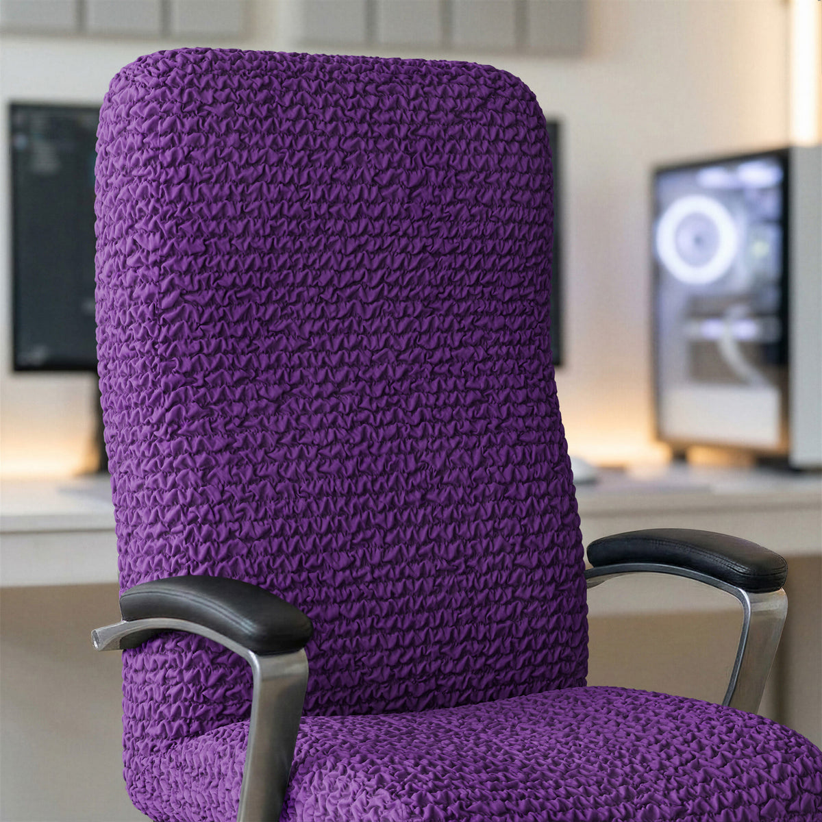 Office Chair Slipcover, Comfort Collection – Purple, interior view 2 | Purple