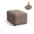 Brown Arabesco Ottoman Slipcover (Medium), Jacquard 3D Collection