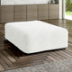 Ottoman Slipcover (Large), Embrace Collection – Crisp White, interior view 1 | Crisp White