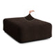 Ottoman Slipcover (Large), Embrace Collection – Dark Brown, front view | Dark Brown