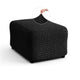 Ottoman Slipcover (Medium), Embrace Collection – Black, front view | Black