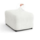 Ottoman Slipcover (Medium), Embrace Collection – Crisp White, front view | Crisp White