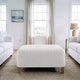 Ottoman Slipcover (Medium), Embrace Collection – Crisp White, interior view 2 | Crisp White
