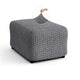 Ottoman Slipcover (Medium), Embrace Collection – Dark Grey, front view | Dark Grey