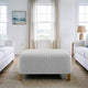 Ottoman Slipcover (Medium), Embrace Collection – Light Grey, interior view 2 | Light Grey
