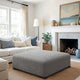 Ottoman Slipcover (Large), Comfort Collection – Ash, interior view 1 | Ash