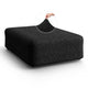 Ottoman Slipcover (Large), Comfort Collection – Black, front view | Black