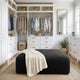 Ottoman Slipcover (Large), Comfort Collection – Black, interior view 2 | Black