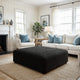 Ottoman Slipcover (Large), Comfort Collection – Black, interior view 3 | Black