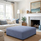 Ottoman Slipcover (Large), Comfort Collection – Blue, interior view 1 | Blue