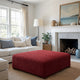 Ottoman Slipcover (Large), Comfort Collection – Burgundy, interior view 1 | Burgundy
