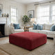 Ottoman Slipcover (Large), Comfort Collection – Burgundy, interior view 3 | Burgundy
