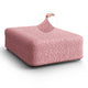 Ottoman Slipcover (Large), Comfort Collection – Coral Pink, front view | Coral Pink