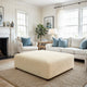 Ottoman Slipcover (Large), Comfort Collection – Cream, interior view 3 | Cream
